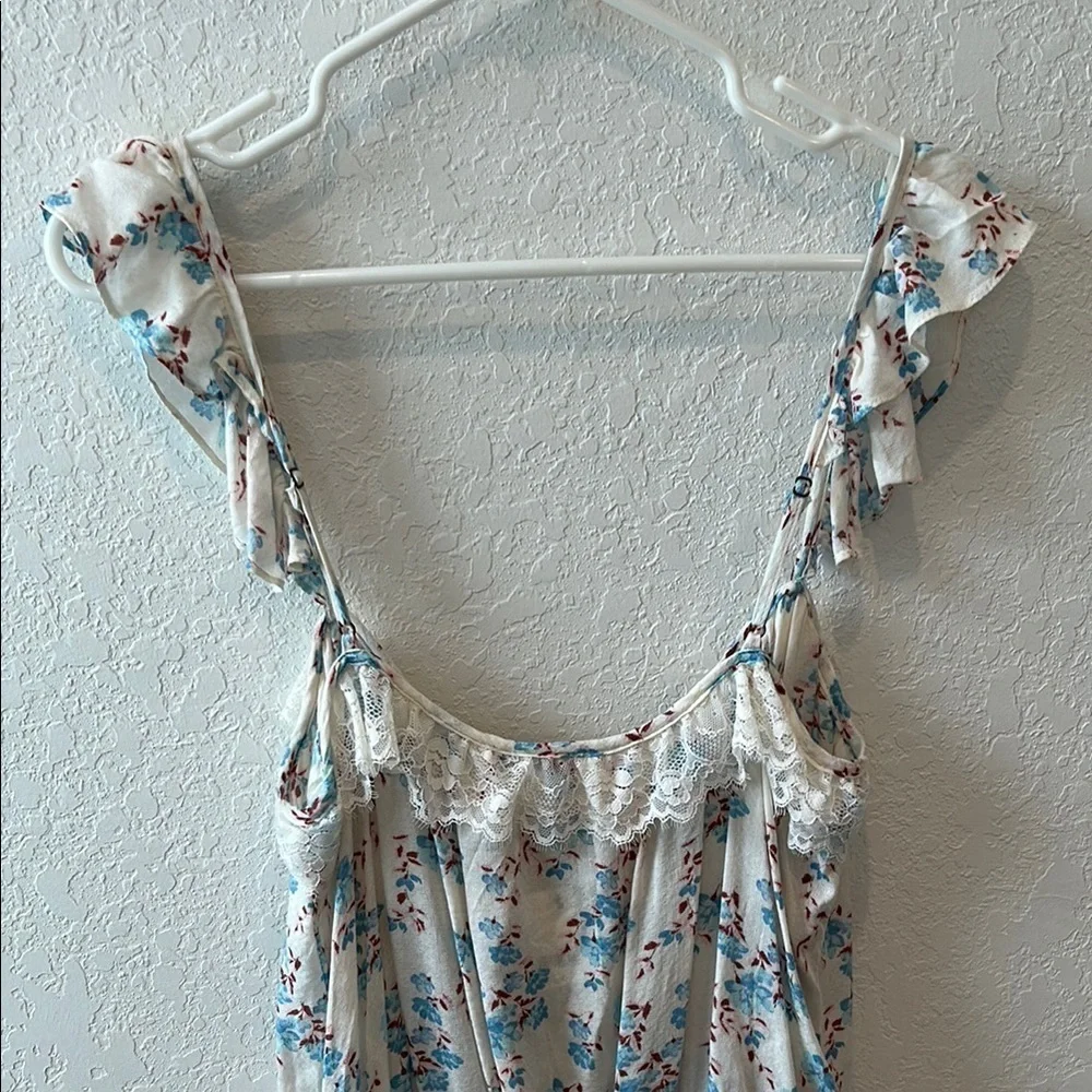 Free People Intimately Floral Ruffle Bodysuit